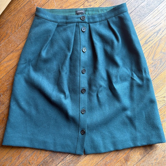 J. Crew Dresses & Skirts - J.Crew Wool A-Line Skirt Dark Green | Dark Academia | Size 6